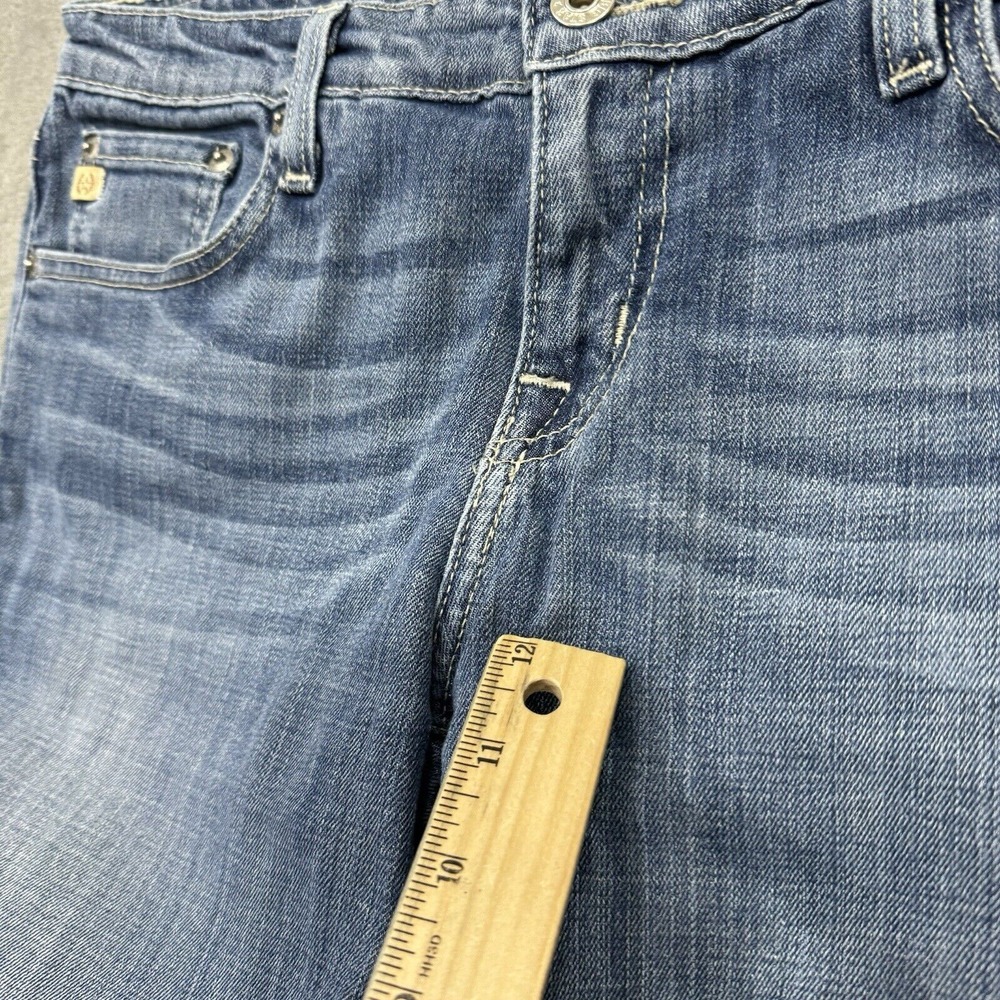 Big Star Jeans Womens 31 Blue Rikki Low Rise Fit Cropped Medium Wash Denim Logo - Picture 11 of 11